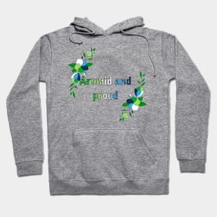 Aro mid and proud floral design Hoodie